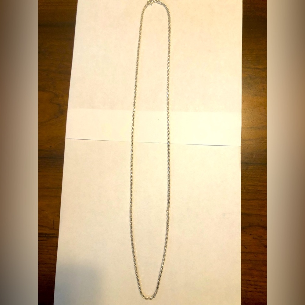 925 Sterling Silver Rope Chain Necklace